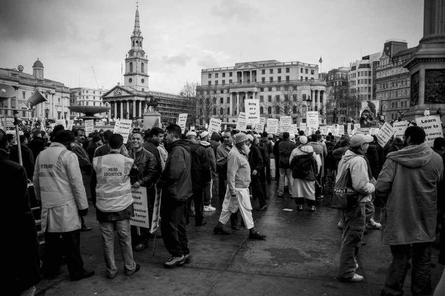 Muslim March against Danish Cartoons 18th February 2006 - London - A City and its People A photographic study by Christopher John Ball - Photographer and Writer