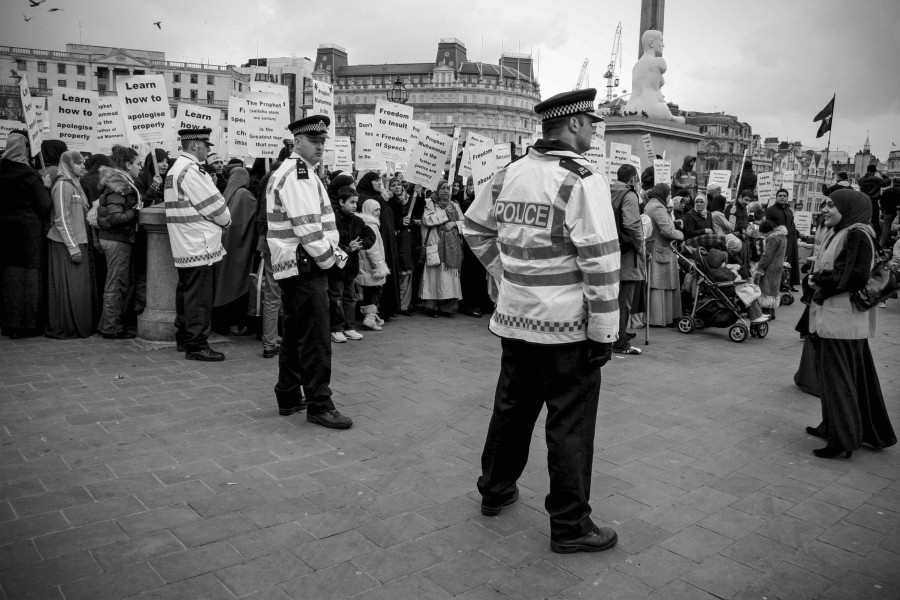 Muslim March against Danish Cartoons 18th February 2006 - London - A City and its People A photographic study by Christopher John Ball - Photographer and Writer