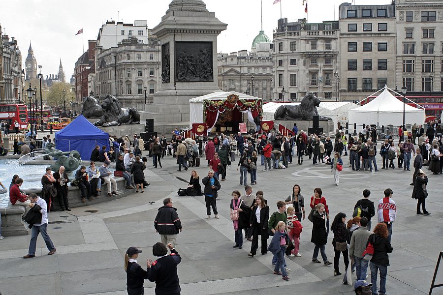London - A City and its People - St Georges Day Trafalgar Square 2008 - A photographic study by Christopher John Ball - Photographer and Writer